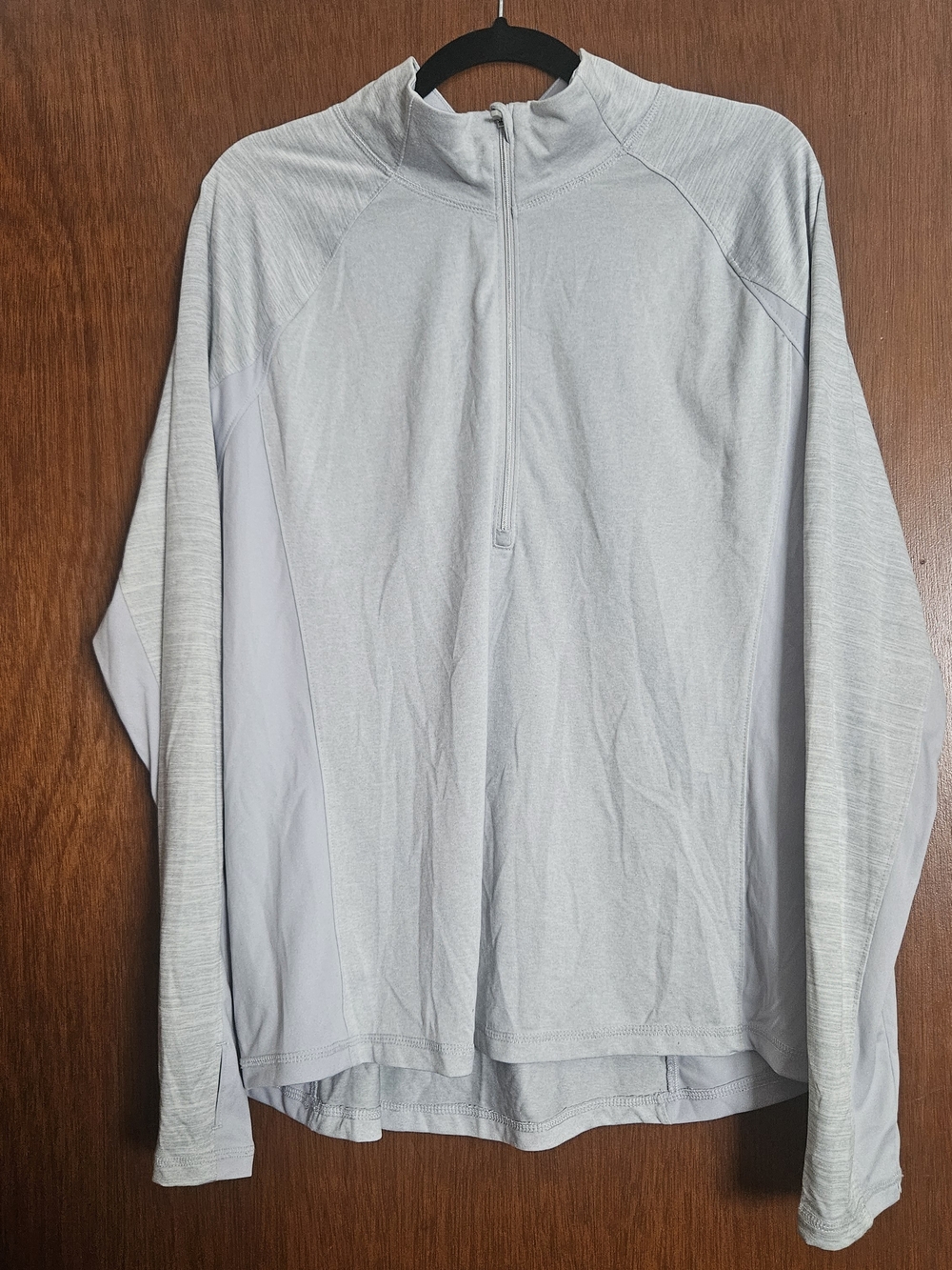 Danskin Light Gray Half-Zip Athletic Top